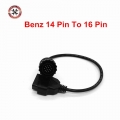 Obd2 Obd 2 Scanner Cable Round Socket For Mercedes /benz 14 Pin To 16 Pin Sprinter Auto Diagnostic Tools Connector Adapter Cable