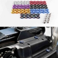 10PCS M6 JDM Car Modified Hex Fasteners Fender Washer Bumper Engine Concave Screws Fender Washer License Plate Bolts Car styling
