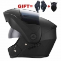 2 gifts Professional Motorcycle Flip Up Helmet for adults Modular Dual Lens for man for women Casco Capacete motocross Moto|Helm