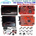 K Suite KESS V2.80 EU V2 V5.017 V2.53 KTAG 4LED V7.020 V2.25 Red PCB Online No Token OBD2 ECU Chip Programmer With Murata Filter