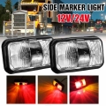 2pcs 12V 24V Car Truck LED Side Marker Clearance Light Turn Light Signal Lamp Indicator Car Truck Trailer Caravan Red Amber|Truc