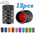 12Pcs/Lot Tire Valve Caps Valve Stems Cover Car Wheel Dustproof Cap Aluminum Alloy Car Wheel Tire Valve Caps Tyre Rim Stem Cover