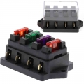 4 Way Plastic Metal Car Fuse Box Car Fuse Holder Flat Type Truck Auto Blade Fuse Box With Fuses For 12v 32v Ato Standard Circuit