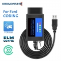 PIC1825K80 ELM327 USB V1.5 For Ford CH340 chip with switch HS/MS OBD 2 CAN For Forscan car diagnostic Tool & elm 327 usb Ver