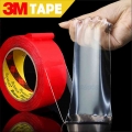 Length 3M Width 6/12/40/50 mm Clear Double sided Tape Strong Transparent Acrylic Foam Adhesive Car /office/Home/Bathroom Deco|