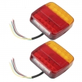 12V Taillight Turn Signal Indicator 26 LEDs Tail Light Car Number Plate Light Rear Reverse Brake Stop Lamp Trailer Truck Caravan