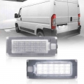 2pcs Led License Number Plate Light For Fiat Ducato Bus Kasten For Peugeot Boxer Bus Kasten For Citroen Jumper Bus Kasten 06-19