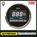 52mm Digital GPS Speedometer Odometer 0~999 MPH Knots Km/h Adjustable 316 Stainless Steel Speed Gauge For Car Motorcycle Boat RV