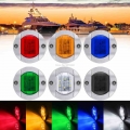 DC 12V Waterproof RV Marine Boat Transom 6 LED Stern Light Round Cold White LED Tail Lamp Yacht Accessory Truck Side Lights|Mari