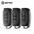 KEYYOU 3/4 Buttons Remote Key Case Fob Flip Folding Car Key Shell For Mistra Hyundai HB20 SANTA FE IX35 IX45 Accent I40 Solaris|