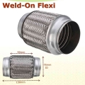 Weld-on 3" X 6" Stainless Exhaust Flex Tube Joint Flexi Repair Flexi Pipe 76mm X 150mm - Mufflers - ebikpro.com