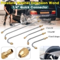 17cm / 35cm Length High Pressure Washer Gutter Cleaner Rod 1/4"Quick Connect For Lance Wand 30 Degree / 90 Degree / U Shape