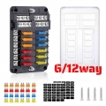 6 12 Ways Blade Fuse Block 12v 32v Fuse Box Holder M5 Stud With Led Indicator Light For Auto Car Marine - Fuses - ebikpro.c