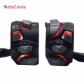 MotoLovee 7/8'' 22mm Universal Motorcycle Handlebar Switch Headlight Warning Light Turn Signal Horn Start Kill Button Wi