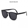 Sunglasses Foldable Ultralight Sunglasses Female Photo Anti ultraviolet Fall New Style Female Big Face Retro|Cycling Eyewear|