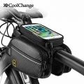 CoolChange Bicycle Bag Front Frame Large MTB Bike Bag With Waterproof Cover Screen Touch Top Tube Phone Bag Cycling Accessories|