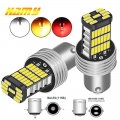 2 PCS Car LED Bulb P21W BA15S 1156 PY21W BAY15D 1157 Turn Signal Light 12V 4014 SMD 6500K White Auto Reverse Parking Back Lamps|