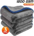 1200gsm Thick Car Wash Microfiber Towel Car Cleaning Drying Towels Detailing Polishing Cloth Rags For Cars Kitchen Glass 40x40cm