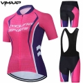 2021 Women Cycling Set MTB Bike Clothing Female Racing Bicycle Clothes Ropa Ciclismo Girl Cycle Wear Racing Bib Short Pant Pad|C