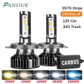 PANDUK 26000LM 100W 6000K 8000K HB3 HB4 9005 9006 H1 H8 H9 H11 Bulb Canbus H7 H4 Led 18000LM Headlight For 12V Car 24V Truck|Car