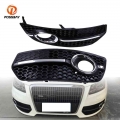 POSSBAY Left Right Side Car Fog Light Cover Lower Bumper Grille for Audi Q5(8R) MK1 2008 2012 Pre facelift Car External Grilles|