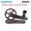 Shimano Slx M7100 M7120 Crankset 12s Mtb Bike 170mm 175mm Chainwheel M8100 30t 32t 34t 36-26t Bb Mt800 Bsa Pa M7100 Crankset - B