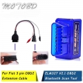 2pcs/lot Elm327 V2.1 Obd2 Bluetooth & For Fiat 3 Pin Obd2 Extension Cable Car Auto Diagnostic Scanner Mini Elm327 Bluetooth