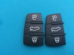 2pcs/lot 3 Buttons Replacement Repair Skin Flip Folding Car Key Shell Case Rubber Pad For Audi A3 A4 A5 A6 A8 Q5 Q7 Tt S Line Rs