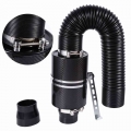 1 Set Universal Car 3 Inch Carbon Fiber Cold Air Filter Feed Enclosed Intake Induction Pipe Hose Kit - Air Filters