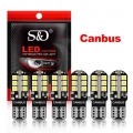 6pcs W5w Led T10 Led Canbus 168 194 Led Bulb 24smd Car Side Marker Light License Plate Lamp White Blue Yellow Red Pink 12v 6000k