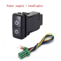 1pc Dual key switch dual switch fog lights radar power supply LED Headlight Switch Button for Toyota Prado 120