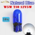 Hippcron T10 W5W 501 194 Natural Blue Glass Signal Lamp 12V 5W W2.1x9.5d Single Filament Super White Car Bulb (10 PCS)|10 t10|t1