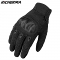 Motorcycle Gloves Black Hard Knuckles Protective Gloves Men Women Durable Touch Screen Tactical Gloves For Snowmobile Dirt Bike