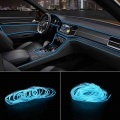 Light Strips Interior Decoration Decorative Lamp Car 12v Led Cold Lights Flexible Neon El Wire Car Styling 5m 2m 1m - Decorative