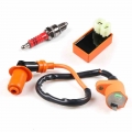 Racing 6 Pin CDI With Ignition Coil With Spark Plug for GY6 50cc 125cc 150cc Moped Scooter|Motorbike Ingition| - Ebikpro.