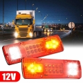 2pcs 12V 19 LED Car Trailer Truck Rear Tail Lights Stop Brake Turn Signal Light Indicator Lamp Taillight for UTE Caravans|Truck