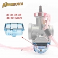 PowerMotor PWK Motorcycle Transparent Carburetor Clear Bottom Float Bowl Oil Cup Fit For 33 42mm Big Bore Carb|Carburetor| -