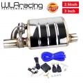 Stainless Steel 2.5" / 3" IN/OUT Tip On Single Exhaust Muffler Dump Valve Exhaust Cutout with Wireless Remote Controll