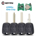 Keyyou For Citroen C1 C2 C3 C4 Xsara Picasso Berlingo 2002 2003 2004 2005 2006 2007 2008 Car Remote Key 433mhz Id46 Chip - Car K