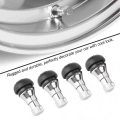 4Pcs Aluminum Alloy Rubber Tubless Wheel Tire Tyre Valve Stem Cap Kit|Valve Stems & Caps| - ebikpro.com