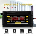 Full Automatic Smart 12V 10A Lead Acid/GEL Battery Charger w/ LCD Display US Plug Smart Fast Battery Charger|Battery Charging Un