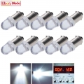 10pcs Ba9s T11 T4w Led Lamps 1smd Auto Interior Lighting Dome Map Reading Light Side Wedge Parker Bulbs White 12v Dc Car Styling