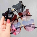 2022 New Kids Sunglasses Bear Shape Children Glasses Trendy Girls Boys Sun Glasses Cartoon Eyeglasses Shades Goggles Anti-glare