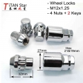 4Nuts+2Keys M12x1.25 1.25 OEM RIMS Wheel Locks LUG NUTS anti theft Security For Nissan Bluebird TEANA SUBARU SUZUKI|wheel lock