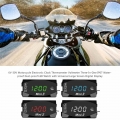 Universal Three In One Motorcycle Electronic Clock Thermometer Voltmeter IP67 Dust proof LED Watch Digital Display Ebikpro.