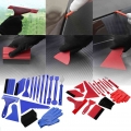 21PCS Carbon Fiber Car Tools Vinyl Wrap Film Sticker Wrapping Tool Auto Window Tint Foil Squeegee Razor Scraper|Scraper| - Off