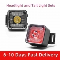 120 Lumen IP66 Waterproof Cycling Light Sets Headlight and Tail Light Sets for Bicycle 5 Gear Mode Smart Sensor Brake Lamp|Bicyc