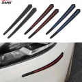 2PCS Exterior Decoration Mouldings Universal Car Bumper Lip Strip Anticollision Protectors Carbon Fiber Rubber Auto Accessories|