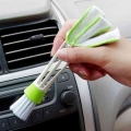 Car Air Vent Cleaning Brush Auto Detailing Conditioner Grille Deep Crevice Dust Remover Mutifunctional Microfibre Brush - Sponge