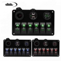 Universal Car Switch Panel 12v Voltmeter Dual Usb Accessories For Marine Boat Caravan Rv Electric Digital Display Switches